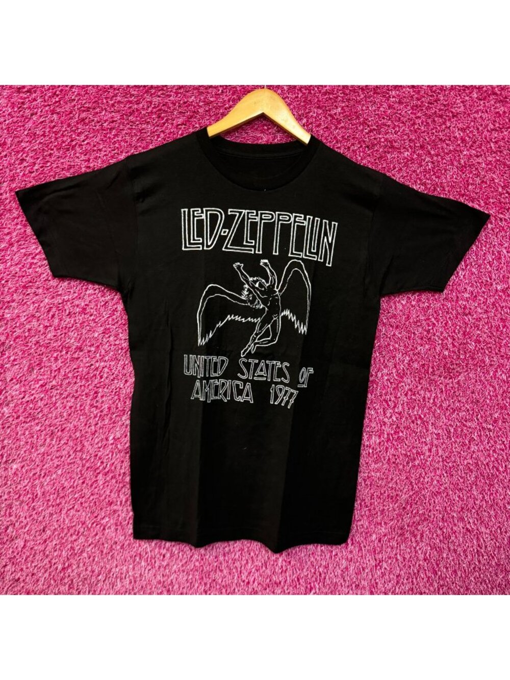 Led Zeppelin Icarus 1977 United States Tour Rock Band Tee S/M